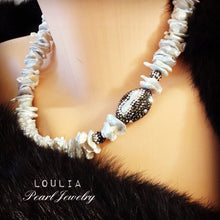 Carica l'immagine nel visualizzatore di Gallery, Freshwater Silver White Keshi Pearls Bridal Jewelry