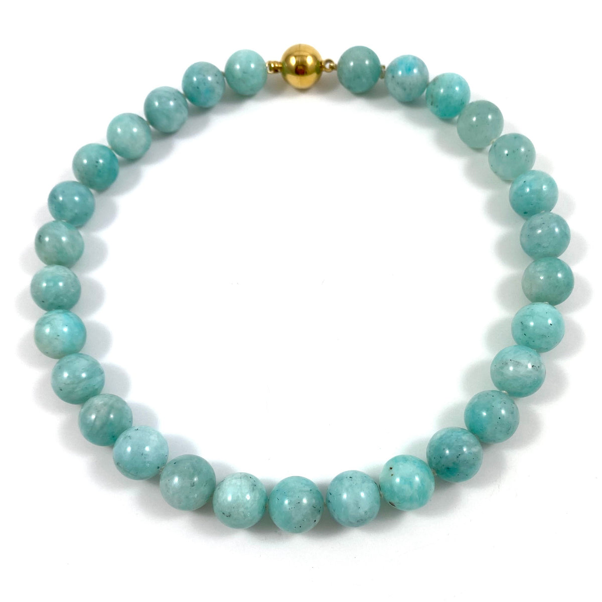 14mm Amazonite beaded necklace