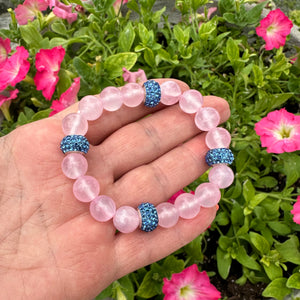 Pink Jade Bracelet with Pearl