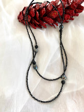 Lade das Bild in den Galerie-Viewer, Christmas gift for her,Black Spinel and Tahitian Baroque Pearls Long Beaded Necklace, in 41&quot; or 44&quot;inches 
