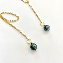 Load image into Gallery viewer, Tahitian Baroque Pearl Pendant on Vermeil, Gold Plated Silver Flat Cable Chain, 20&quot;in
