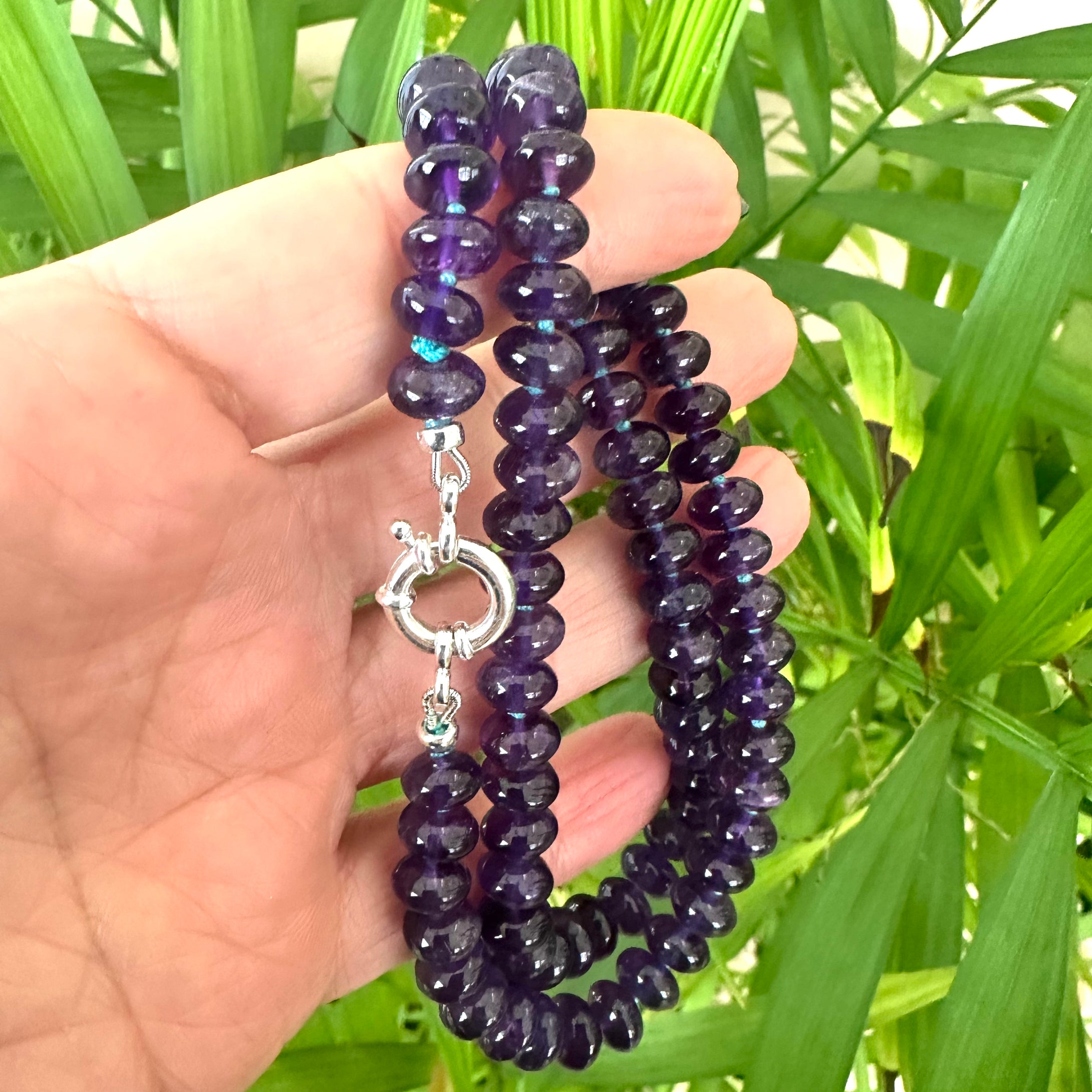Dark Purple Amethyst Candy Necklace