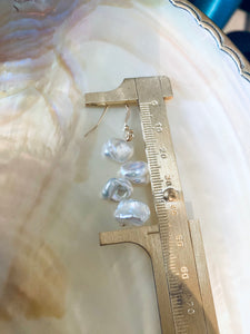 Keshi Pearls & 14k GF Drop Earrings