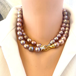 Metallic Edison Pearl Necklace 12–14mm | 18”