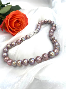 Metallic Edison Pearl Necklace 12–14mm | 18”