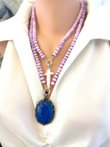 Lavender Opal Candy Necklace & Optional Pendant