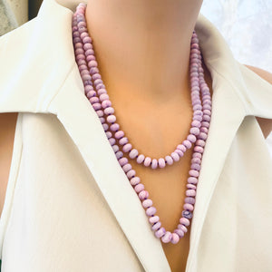 Lavender Opal Candy Necklace & Optional Pendant