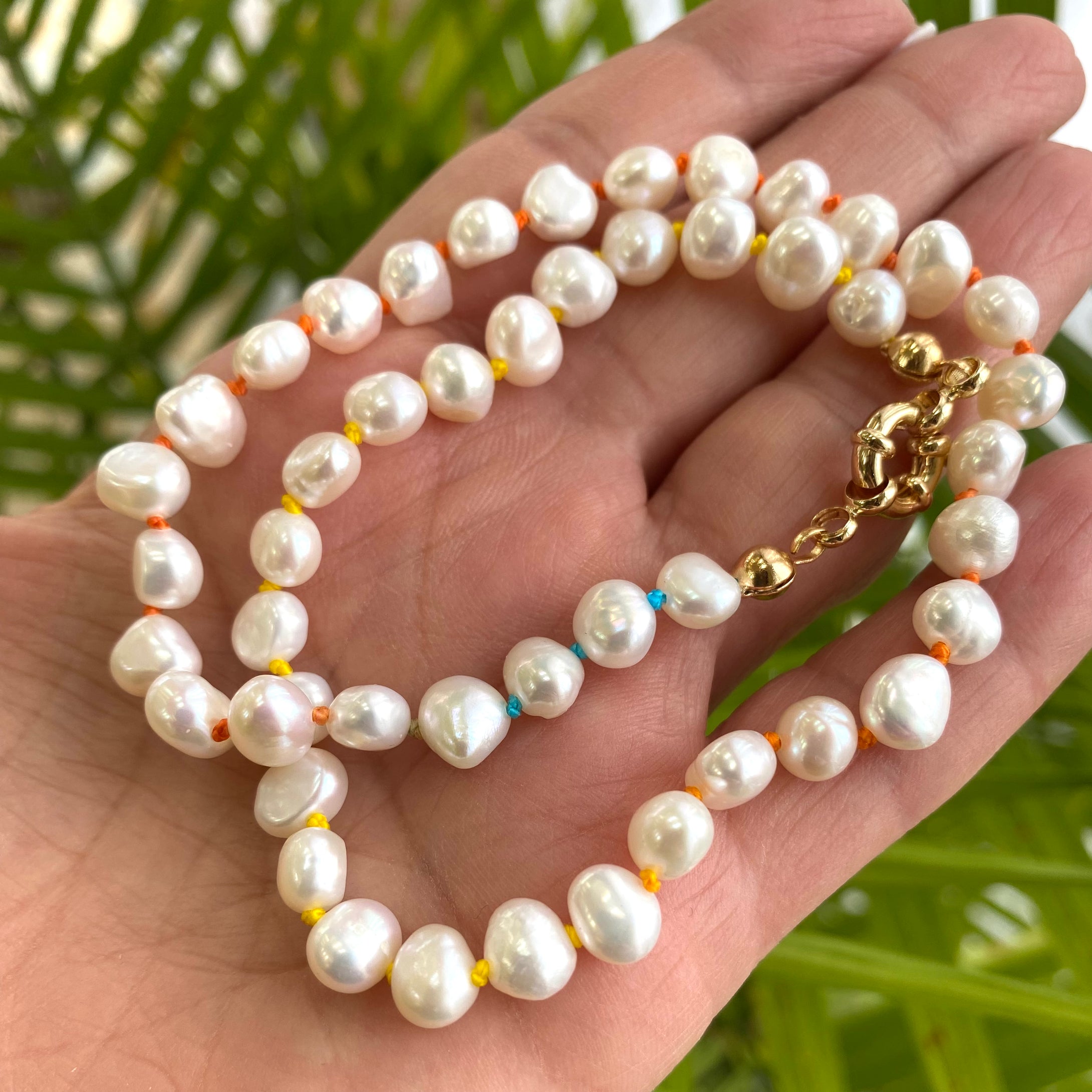 Freshwater Pearl Rainbow Candy Necklace