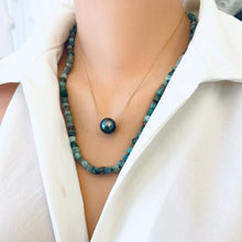 Cargar imagen en el visor de la galería, Emerald &amp; Pyrite Candy Necklace – 22&quot;
