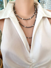 Carica l&#39;immagine nel visualizzatore di Gallery, Labradorite &amp; Pearl Long Necklace For Woman-40&quot;
