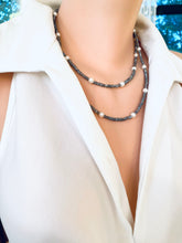 Carica l&#39;immagine nel visualizzatore di Gallery, Labradorite &amp; Pearl Long Necklace For Woman-40&quot;
