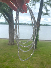 Load image into Gallery viewer, Labradorite and Freshwater Pearl Long Necklace, 50&quot;inches
