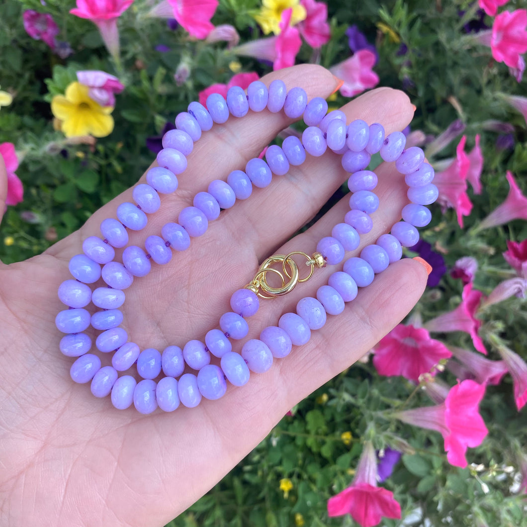 Bright Purple Opal Candy Necklace, 18.5