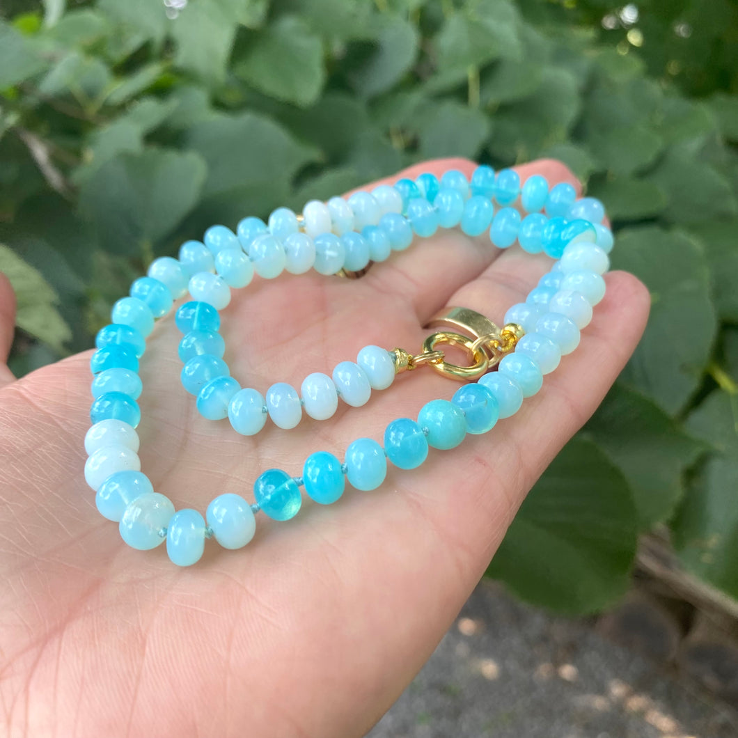 Sky Blue Opal Candy Necklace, 18
