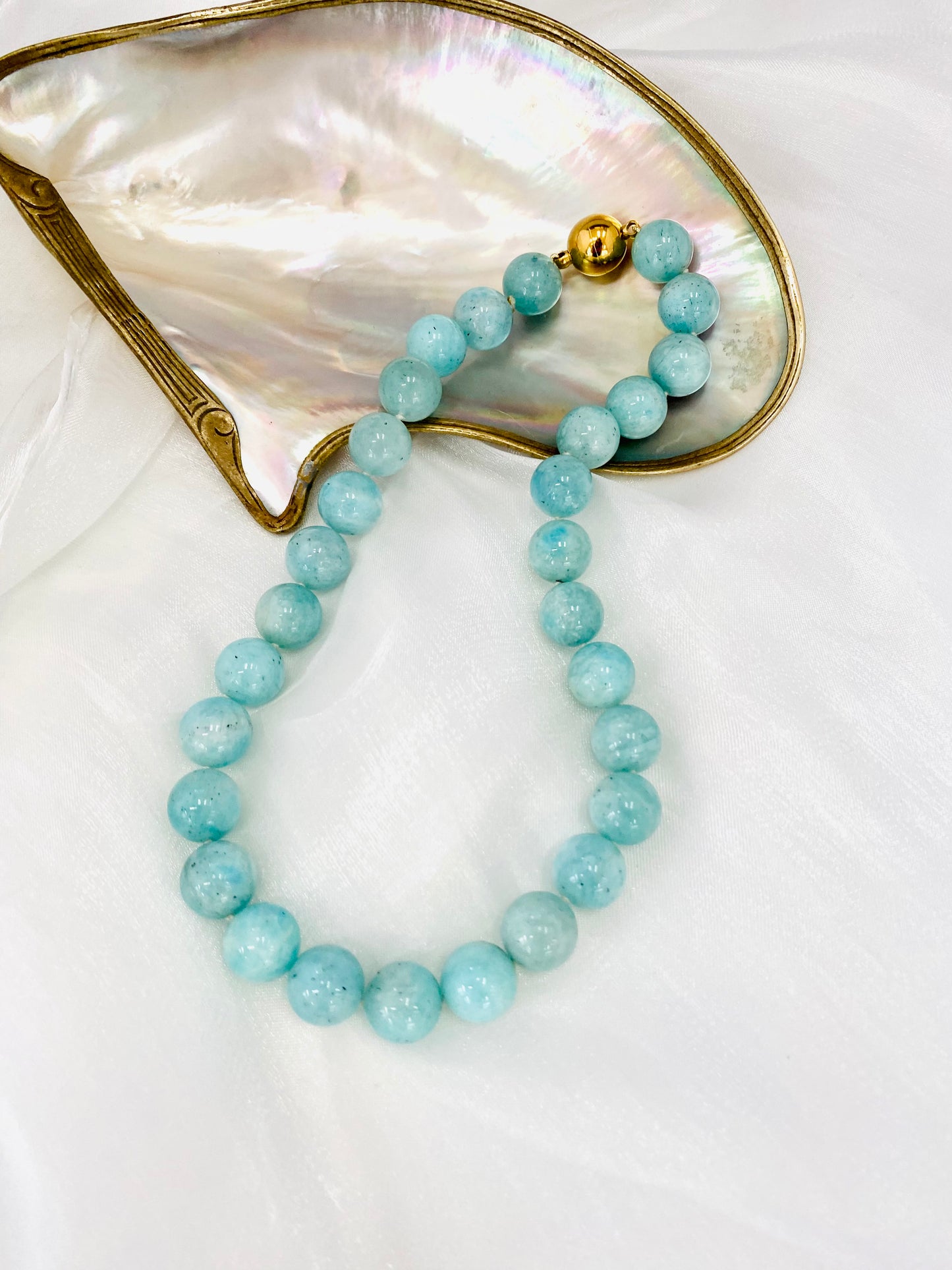 16 inches chunky amazonite necklace