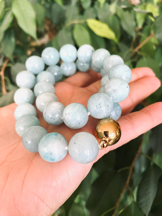 14mm amazonite beads necklace