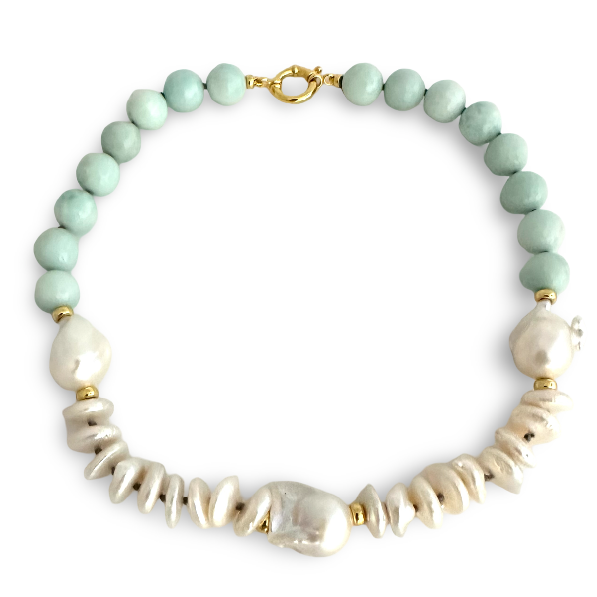 faceted_amazonite_with_white coin_and_baroque_pearls