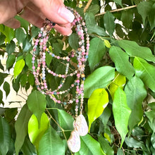 Load image into Gallery viewer, Multi Tourmaline &amp; two Large Baroque Pearls Lariat Necklace
