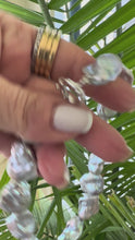 Load and play video in Gallery viewer, Baroque Pearl Necklace with Silver Details — Handmade in Canada
