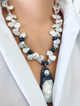 Load image into Gallery viewer, Keshi Pearl &amp; Hematite Beads Pendant Necklace

