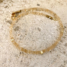 Load image into Gallery viewer, Citrine Choker Necklace with Gold Vermeil Details, 15.5&quot;inches, November Birthstone

