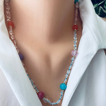 Load image into Gallery viewer, Rainbow Rock Quartz Bonbons Necklace
