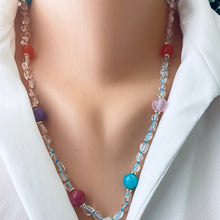 Load image into Gallery viewer, rainbow gemstone necklace
