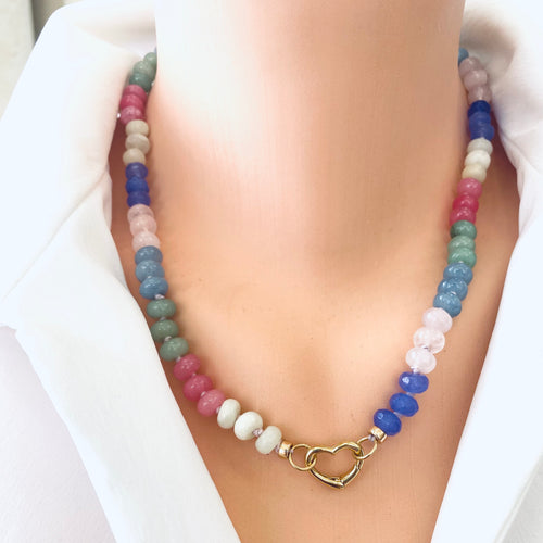 multi gemstone candy necklace
