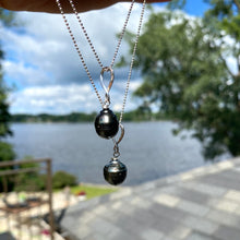 Load image into Gallery viewer, Tahitian Teardrop Pearl Pendant on Sterling Silver Ball Chain, 20&quot;or 22&quot;inches, June Birthstone
