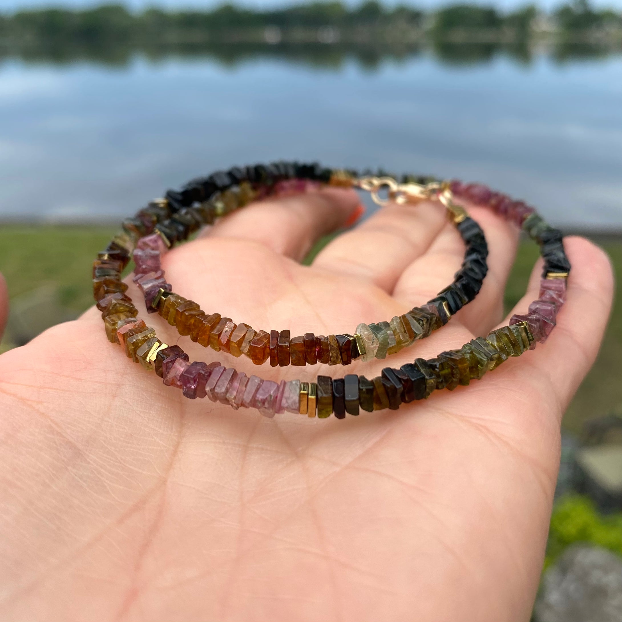 Tourmaline Necklace, 14k GF