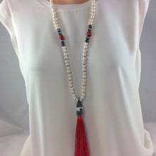 Cargar imagen en el visor de la galería, Boho Chic Freshwater Pearl Tassel Necklace at $148
